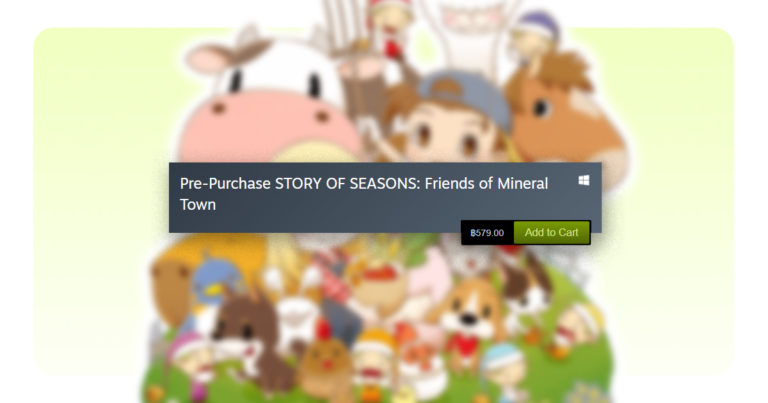 เปิดราคาไทยใน STEAM! Story of Seasons Friends of Mineral Town เพียง 579 บาท!