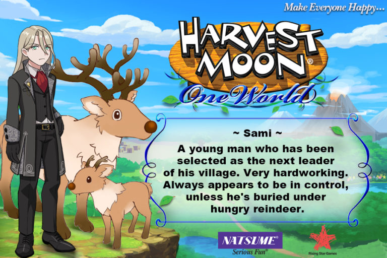 Sami ชายหนุ่มผู้ขยันขันแข่ง, ตัวละครใหม่ Harvest Moon: One World