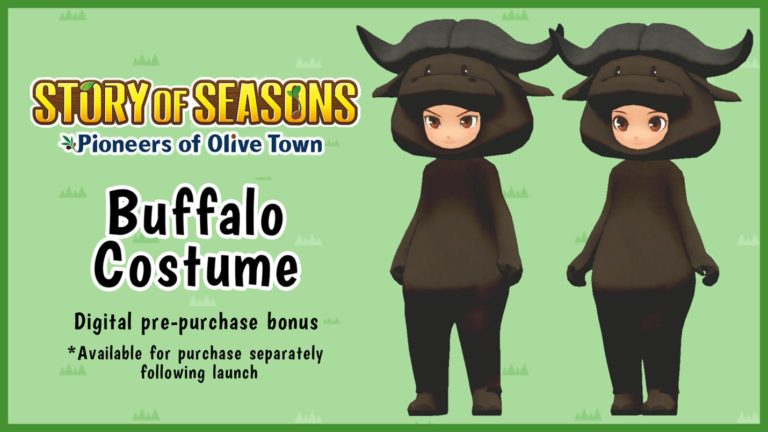 DLC ชุดควาย พิเศษสำหรับผู้สั่งซื้อล่วงหน้าเกม STORY OF SEASONS: Pioneer of Olive Town ผ่าน eShop