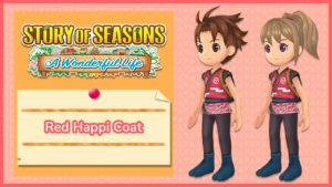 Red Happi Coat ชุดแจกฟรีในเกม STORY OF SEASONS: A Wonderful Life